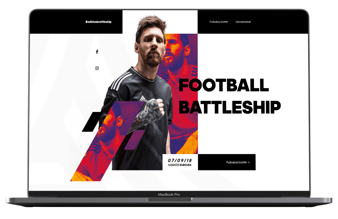 Adidas football battleship pozvánka na webu
