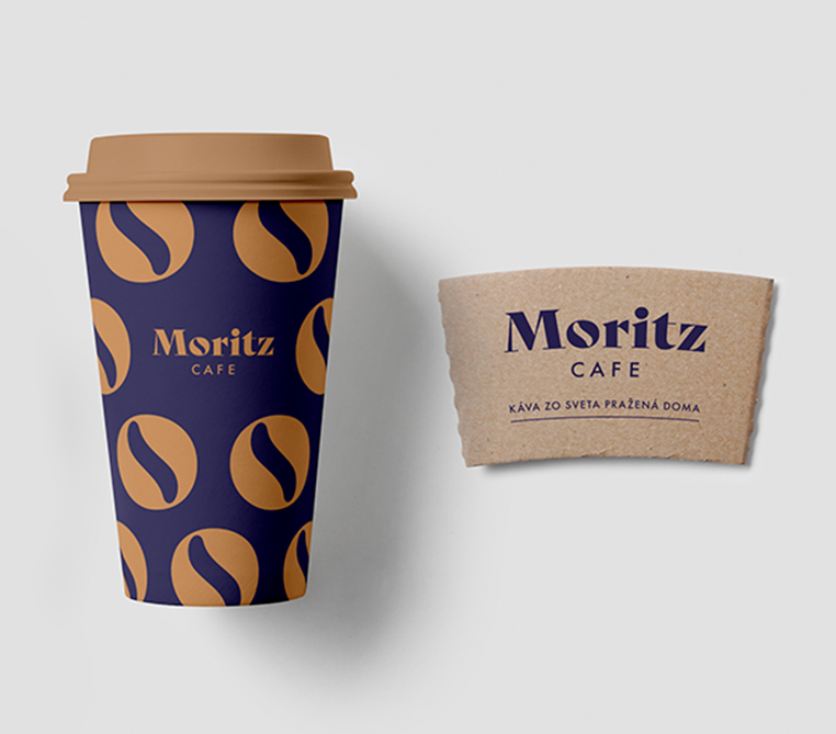 Moritz káva logo nový design kelímků na kávu